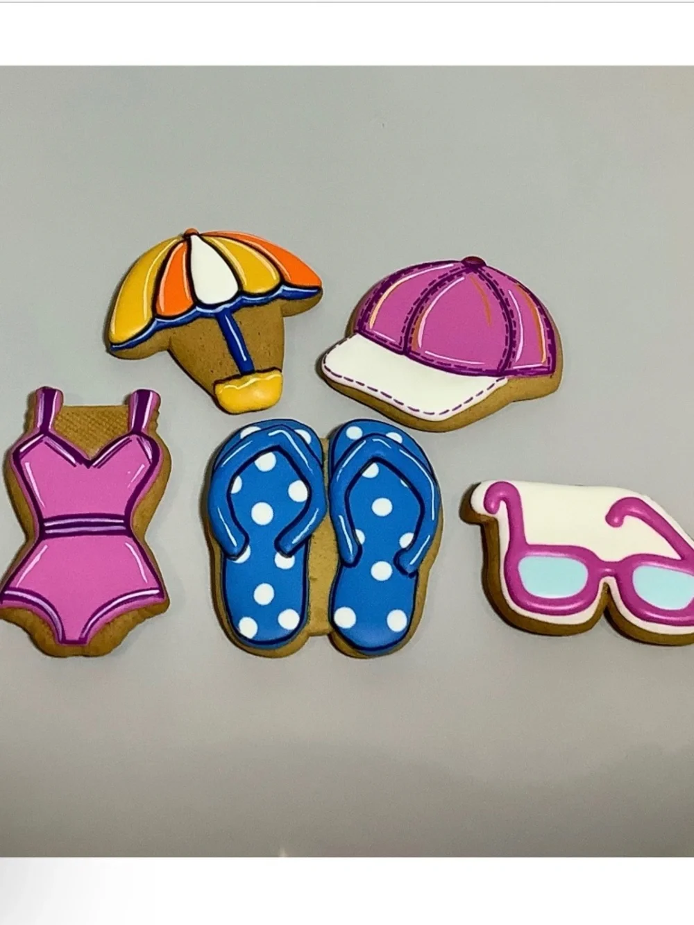Summer Beach Cookie Cutter Set – 6 Pc Plastic Baking Cutters